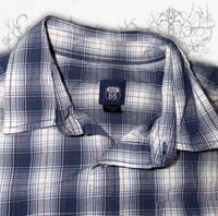 Image 2 of (M) Route 66 blue-ish & white button up