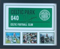 Signed Framed Callum McGregor Celtic FC Street Sign (Green)