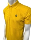 Degg short sleeved polo in Sunflower Yellow/ Navy 