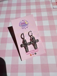 Image 3 of Cross heart earrings 💓
