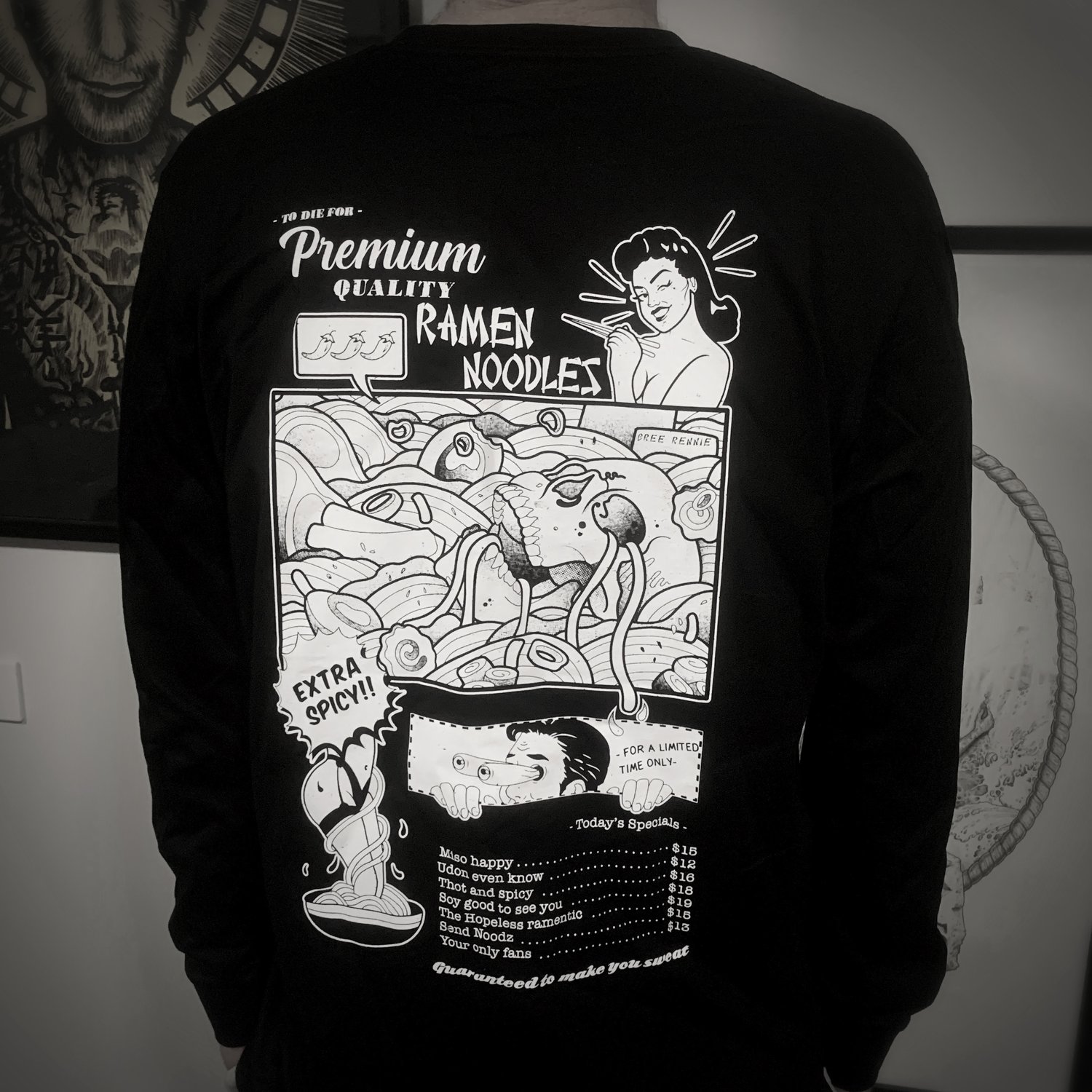 Image of EXTRA SPICY RAMEN NOODLES- LONG SLEEVE SHIRT