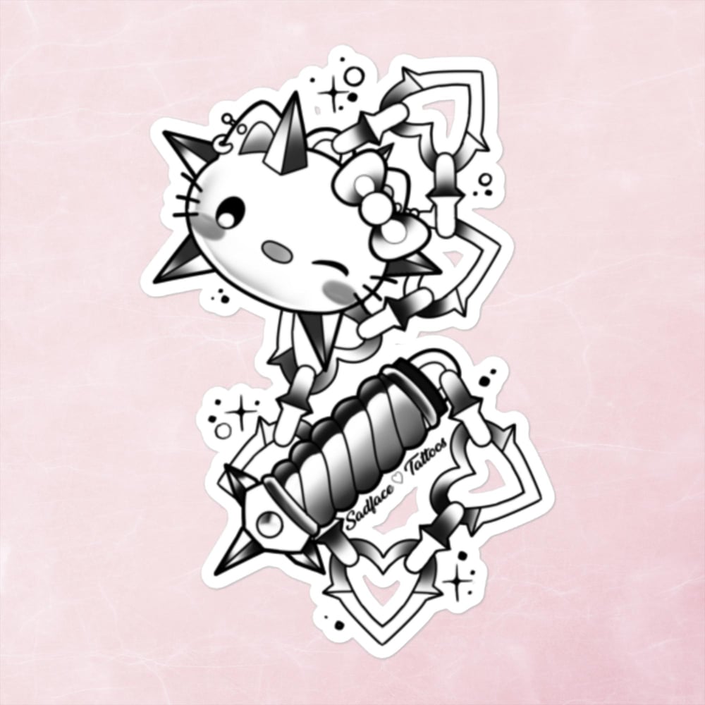 Image of Kawaii Core Kitty Mace Sticker