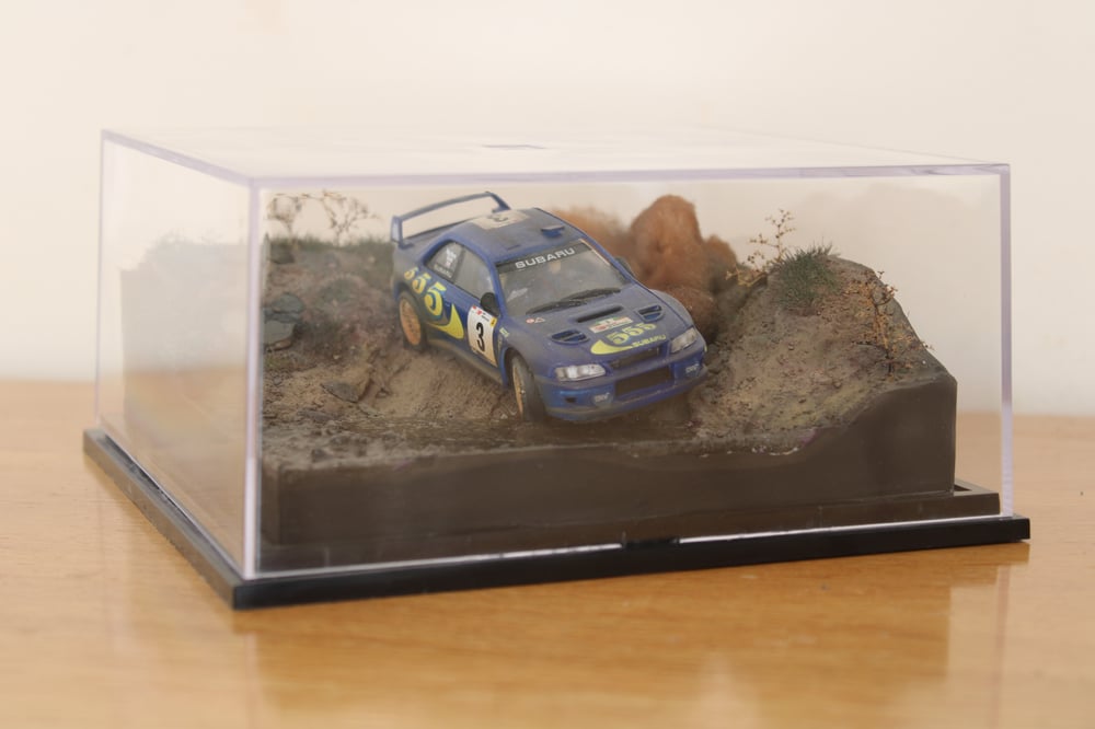 Image of Rally Diorama 1/43 scale McRae Rally Portugal Subaru Impreza Art Piece WRC