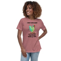Image 3 of Women's Relaxed T-Shirt,  Chicken Pecked Shirt | Funny Chicken Humor Graphic Tee