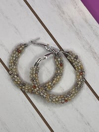 Image 1 of Multi Cream Hoops