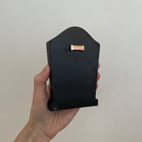 Image 5 of Skull Headstone Original Ink And Watercolor On Panel