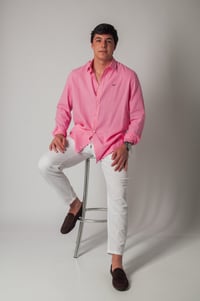 Image 3 of Camisa de lino rosa