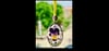 Johnny Jump-up And Catmint Silver Oval Pendant