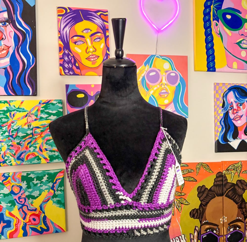 Image of Ace Pride Flag Bralette