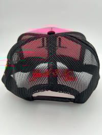 Image 4 of LVL3 NYC (PINK & BLACK) TRUCKER HAT 
