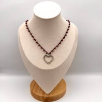 Image 2 of Fuchsia Thorn Heart Necklace