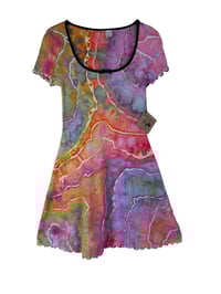 Image 2 of S 90's Babydoll Mini Dress in Euphoria Geode Ice Dye