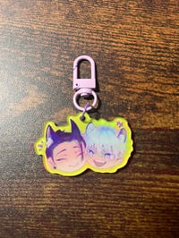 Image 4 of Evil Cubs Gojo & Geto /Standee/Leather Coaster/Keychain