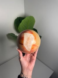 Image 2 of XL GREEN CARNELIAN SPHERE -MADAGASCAR- A