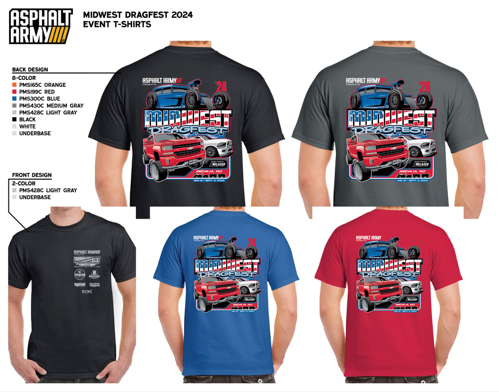 Image of Midwest Dragfest 2024 Event Shirts