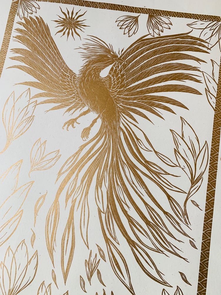 Image of Phoenix on cream hemp