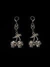 chainmail cherry dangle earrings 