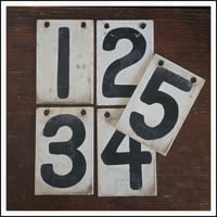Image 1 of Hand painted numbered bowling tokens