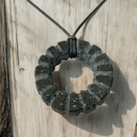 Image 5 of Large Lava Ring Necklace (#06)