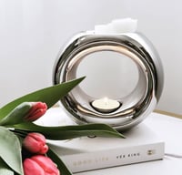Image 2 of Oslo Wax Burner in Chrome 