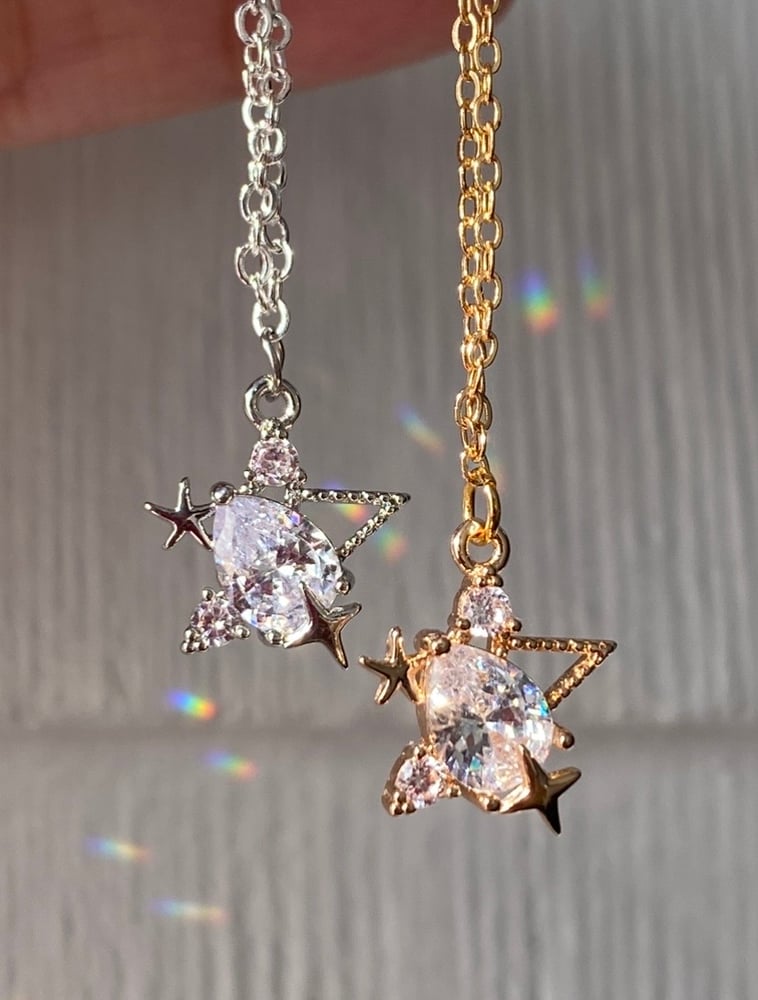 Image of Shooting Star Pendant ✨⭐️💫(Silver or Gold Plated Chain)