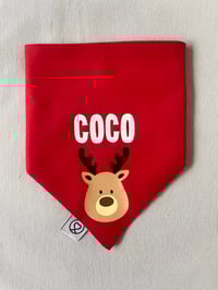 Image 2 of Classic Reindeers - Personalised Reindeer Reversible Bandana