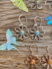 Image 5 of Sterling Apatite Bloom Earrings