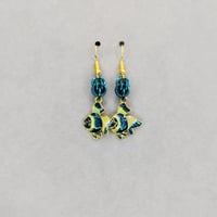 Image 2 of Tropical Fish Sweet Pea Earrings