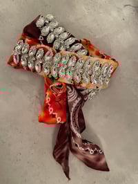 Image 4 of CRYSTAL LEAF BANDANA CHOKER