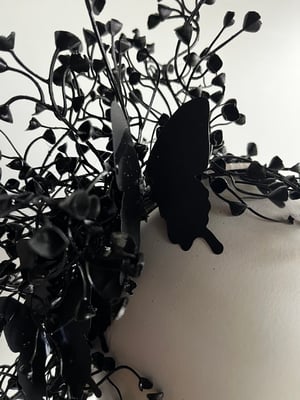 Image of Black foliage headpiece #2