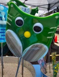 Whimsical Owl Plant Pick