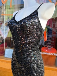 Image 2 of Black Sequin Midi Dress S/M