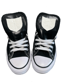 WHITE LEATHER SHIELD CLASSIC CHUCKS