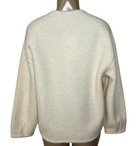 Image 4 of Zara Cream Sherpa Pullover – New With Tags | Size M