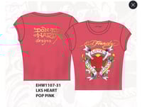 Image 2 of ED HARDY LKS HEART CAP SLEEVE TEE