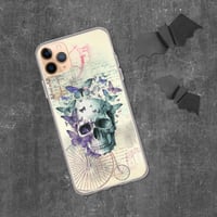 Image 2 of Steampunk Goth Colorful Skull/Butterflies Clear Case for iPhone®