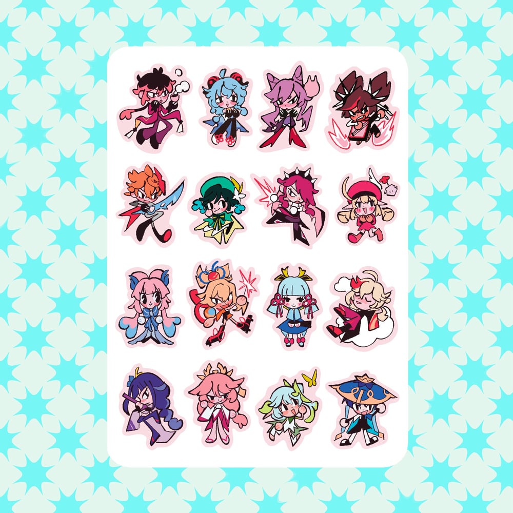 Image of GENSHIN GUMMY STICKER SET