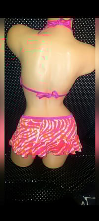 Image 4 of Neon Pink Zebra Thong Bikini