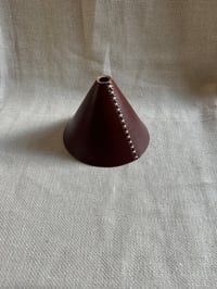 Image 3 of Bordeaux leather pendant light complete 