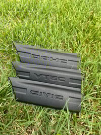 Image 1 of "DOHC" / “VTEC” / "CIVIC" / "SiR" Fender Moldings (88-89 Civic Hatch)