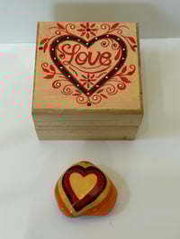 Image 16 of Hand Painted Wooden Box and ‘hug’ 