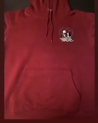Image 3 of BURGUNDY Hoodie (Unisex) with Embroidered Logos *Matches Burgundy Joggers