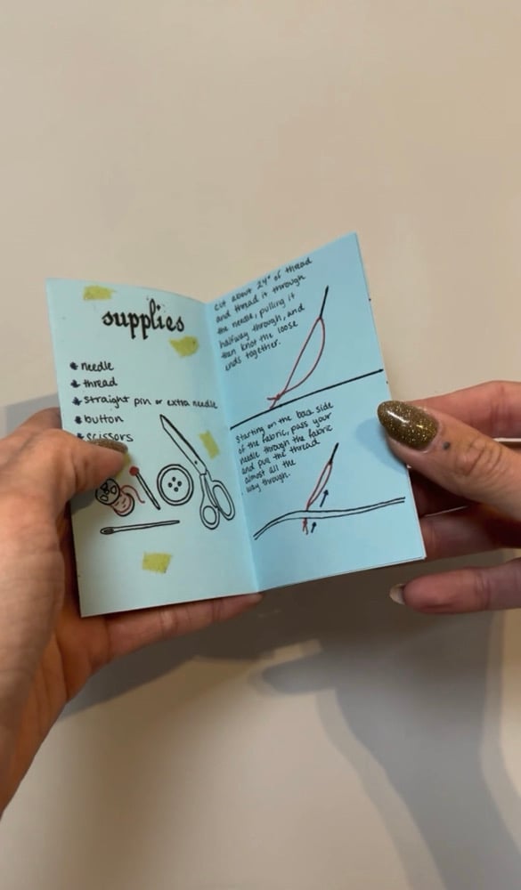 Image of "How To Sew On A Button" Mini Zine
