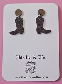 Image 4 of Western Boots Printed Dangles 