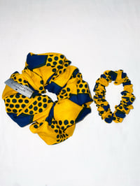 Image 2 of Yellow African Print Scrunchie Bundle 