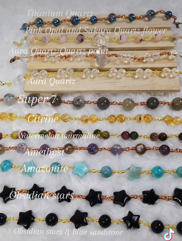 Image of Crystal gemstone bracelets 