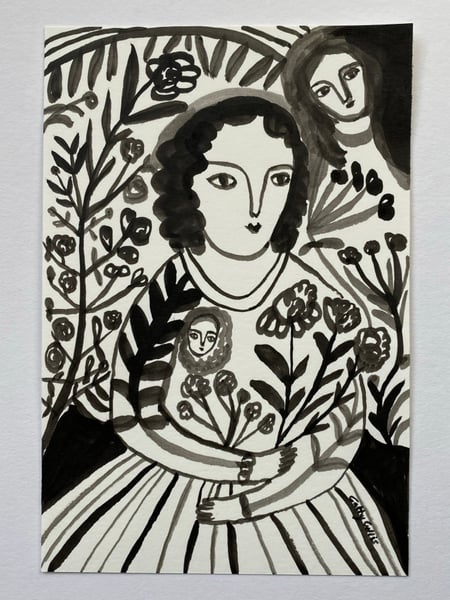 Image of A Summer Wish - ink drawing 