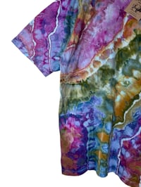 Image 5 of XL Adult 100% Combed Cotton T-Shirt in Jeweltones Geode Ice Dye 