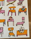 Chair & Table Stickers 