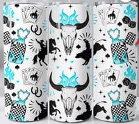 blue skull 20oz subliamtion tumbler